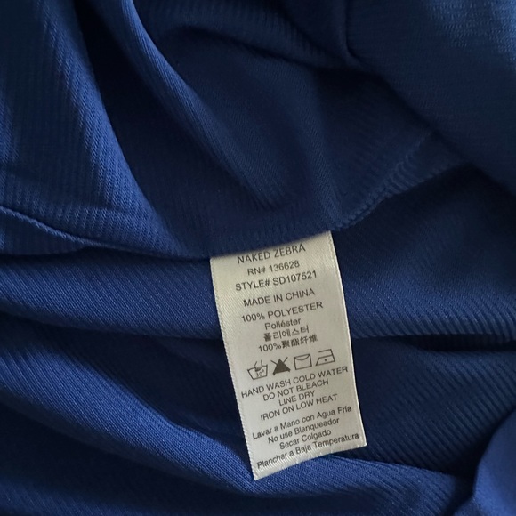 Blue Sleeveless Backless Cocktail Dress - Picture 7 of 7